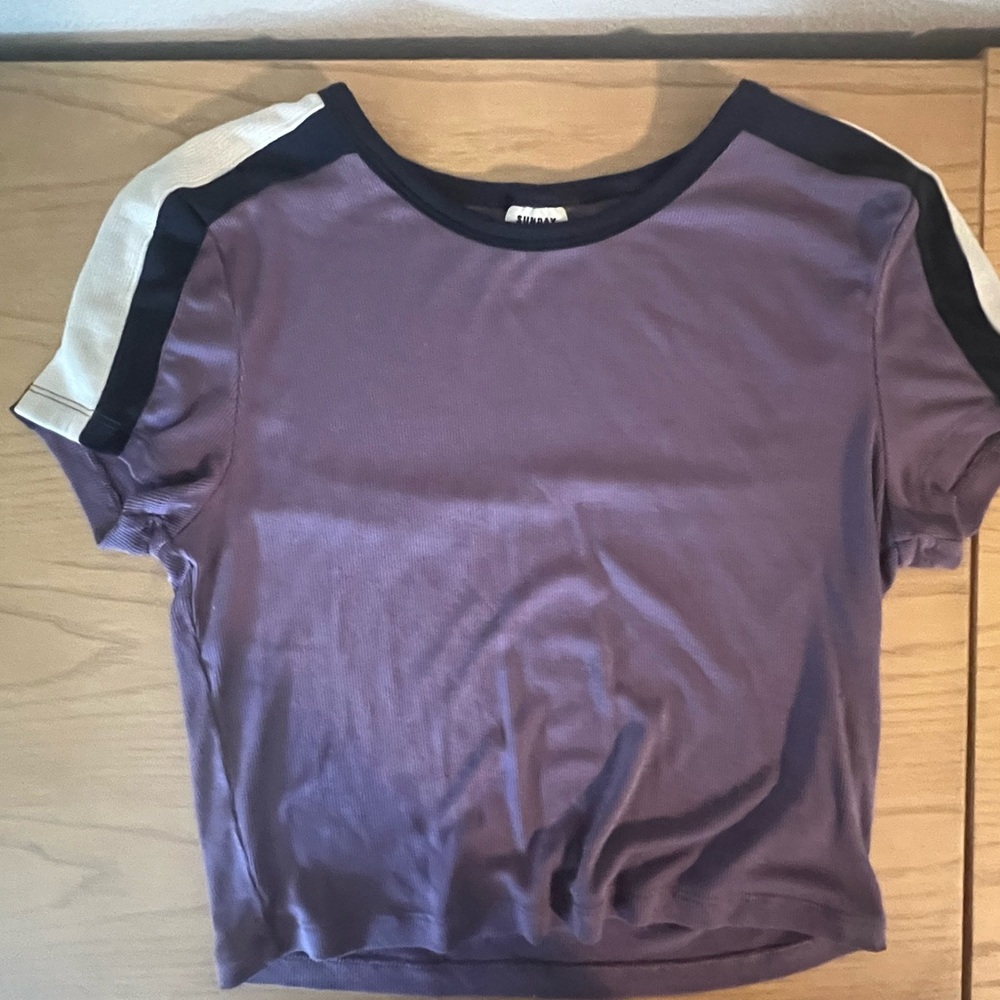 Purple crop top Sundays best aritzia
